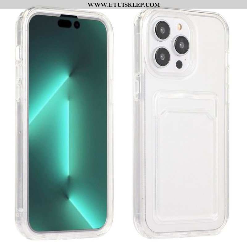 Etui do iPhone 14 Przezroczysty Uchwyt Na Kartę